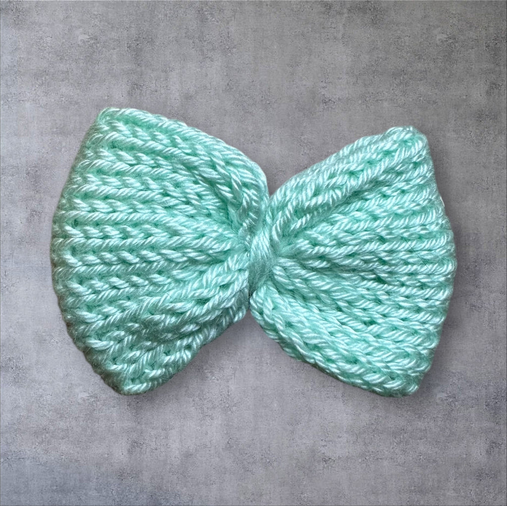 Knit Bow Barrettes