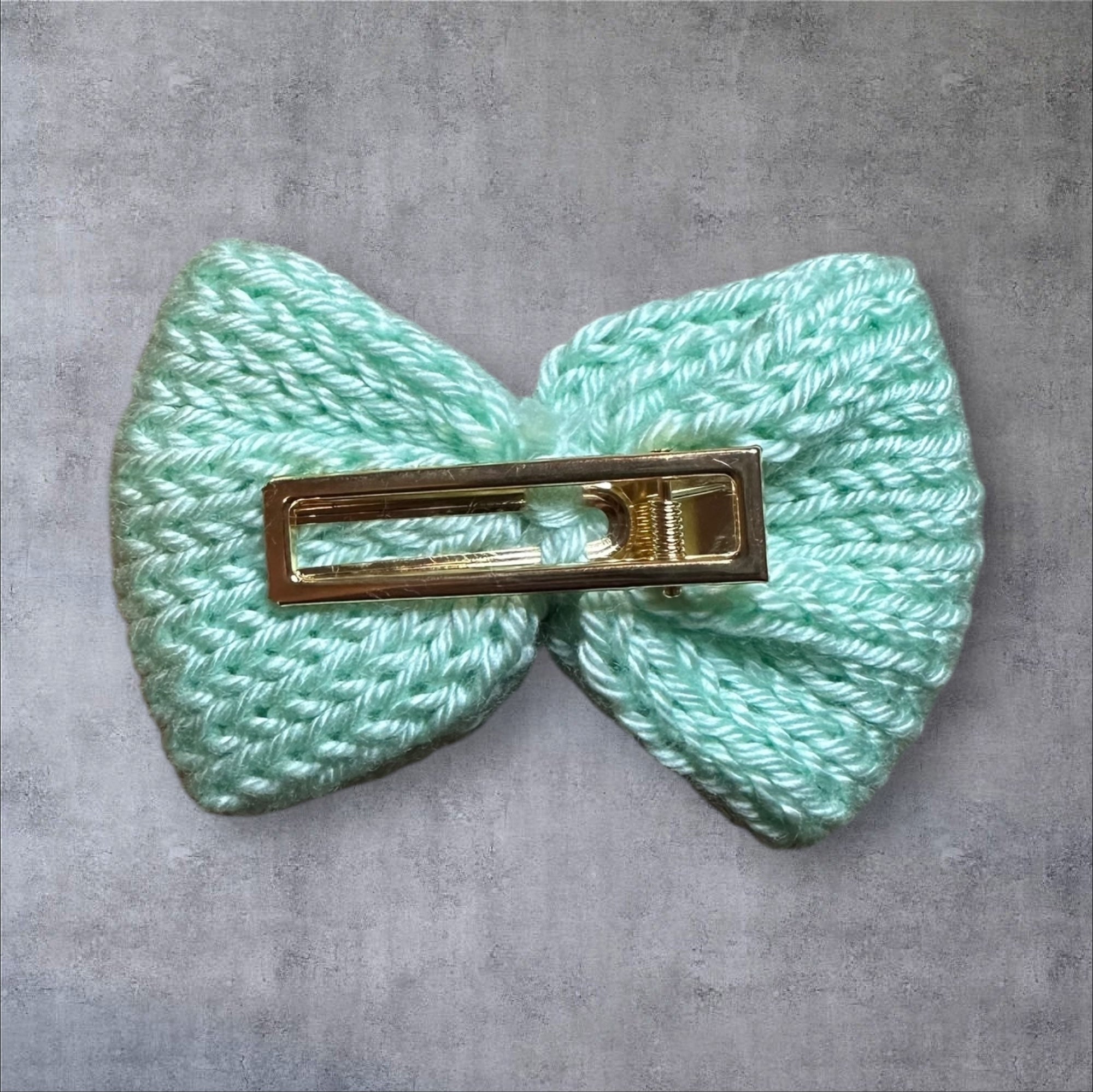 Knit Bow Barrettes