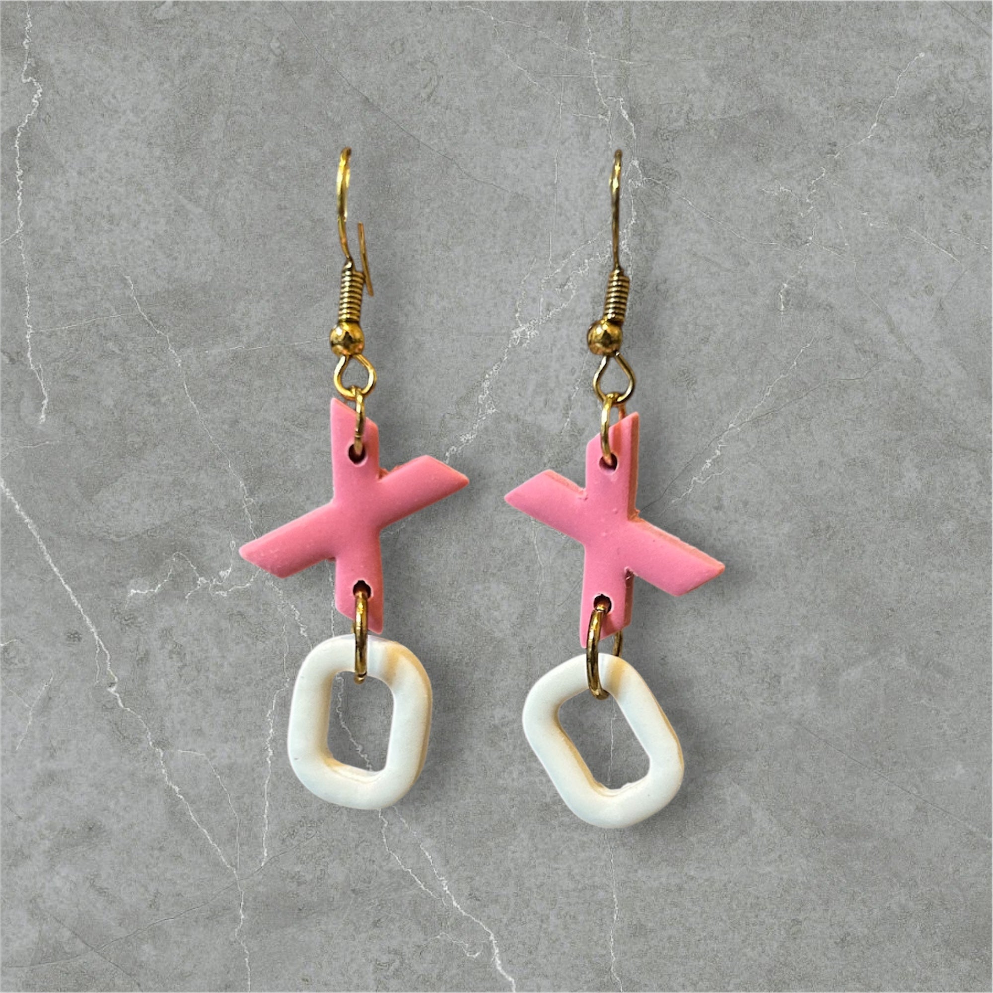 X's & O's - Polymer Clay Earrings