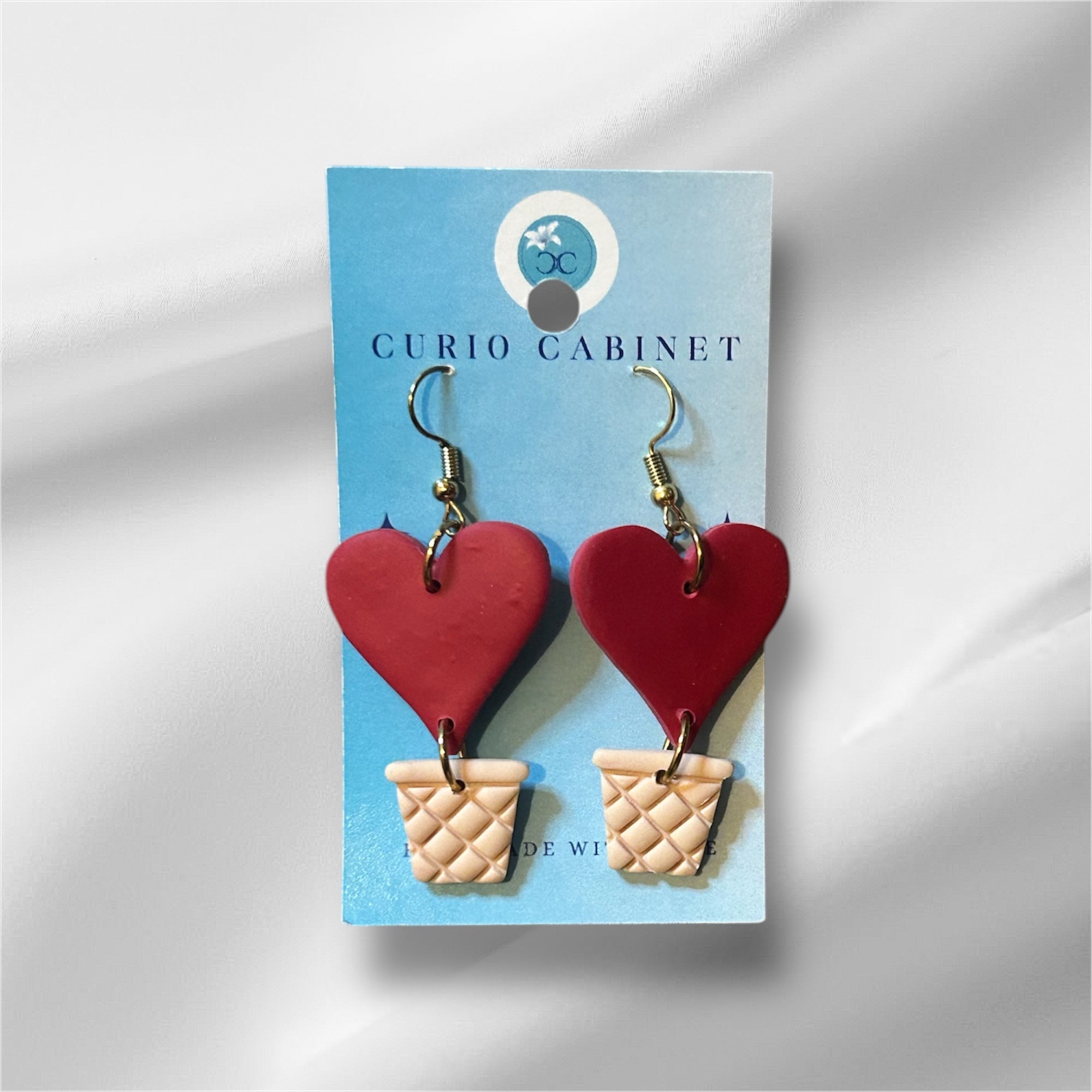 Heart-Air Balloons - Polymer Clay Earrings