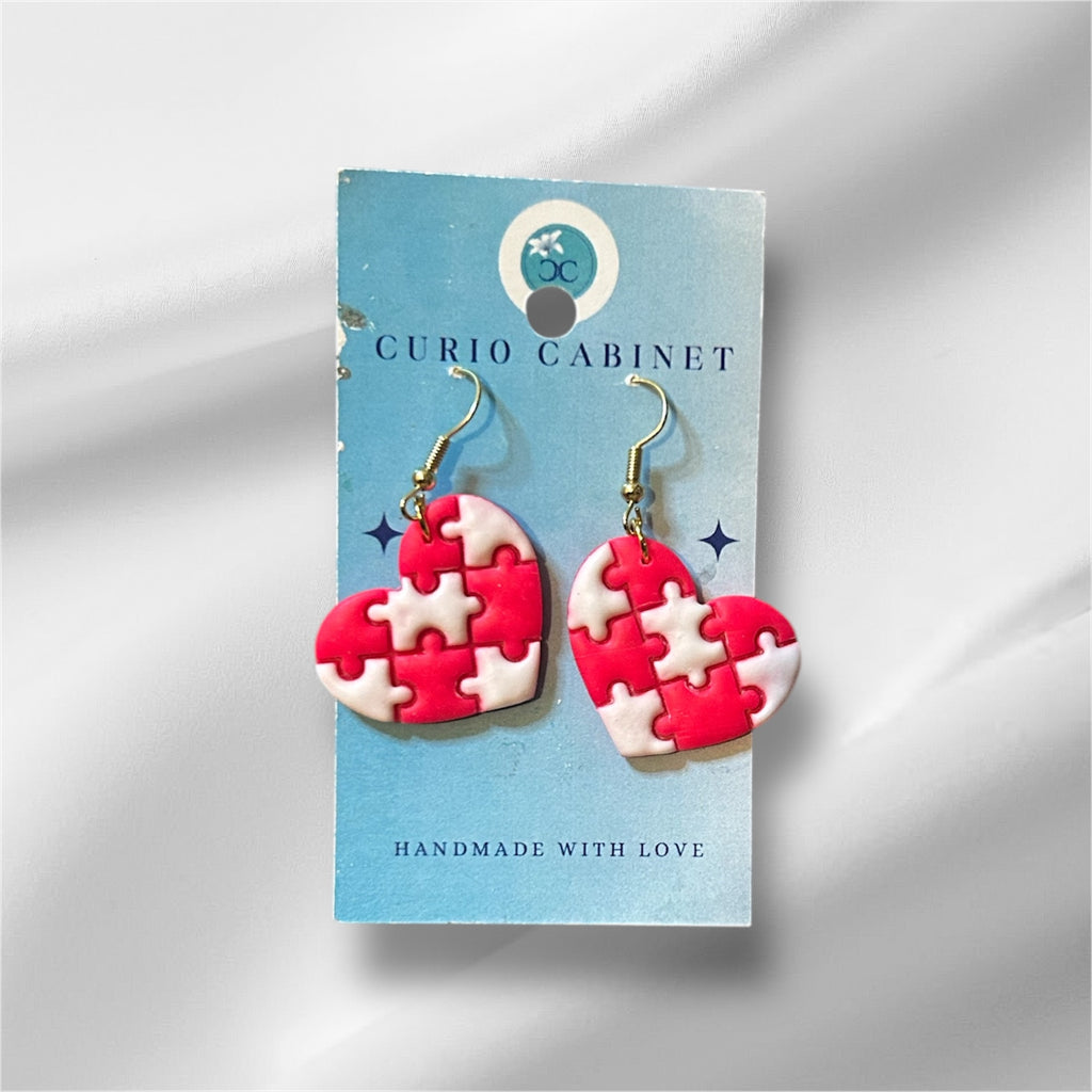 Puzzle My Love - Polymer Clay Earrings