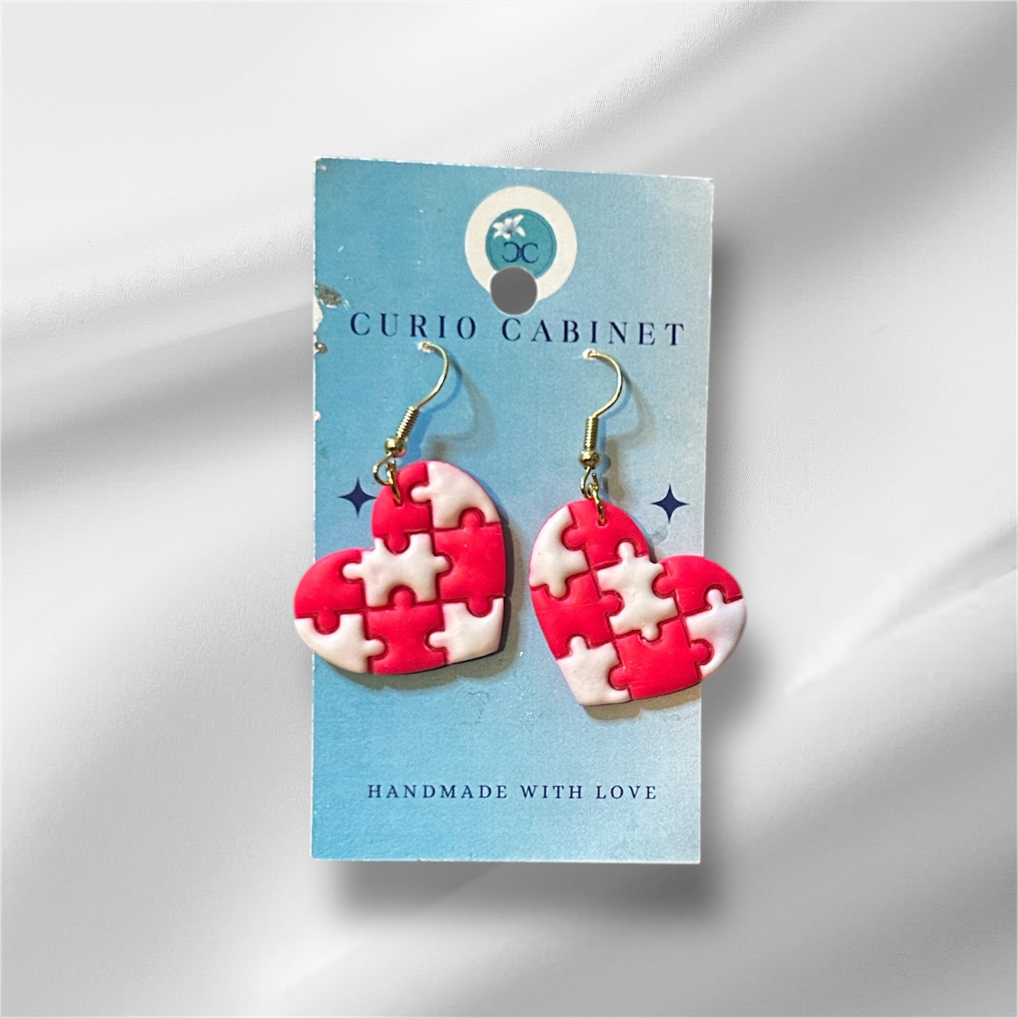 Puzzle My Love - Polymer Clay Earrings