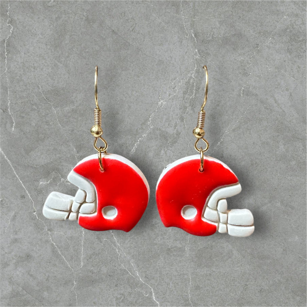 Team Helmets - Polymer Clay Earrings