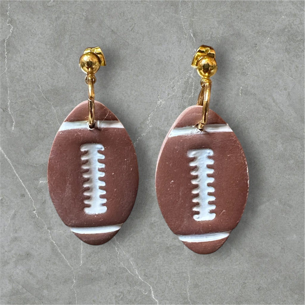 Fun Footballs - Polymer Clay Earrings