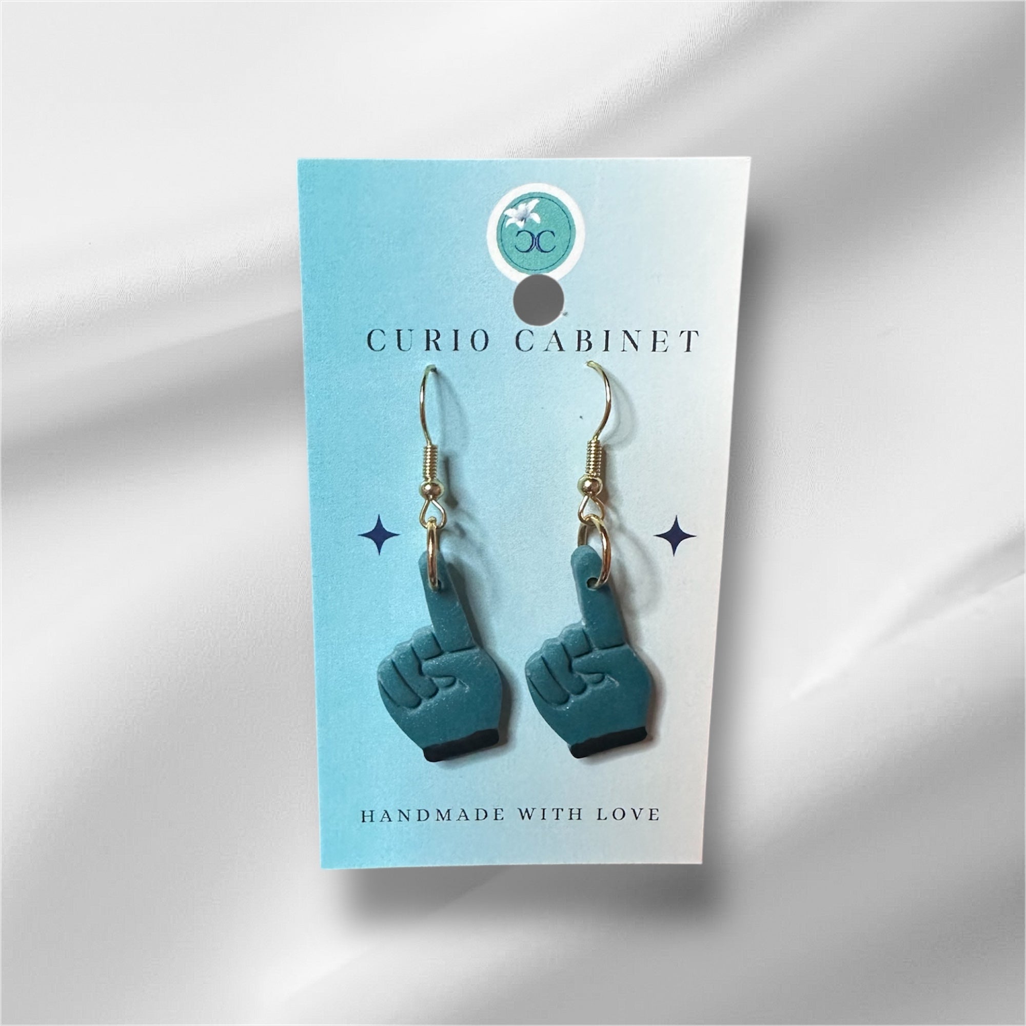 Foam Fingers - Polymer Clay Earrings