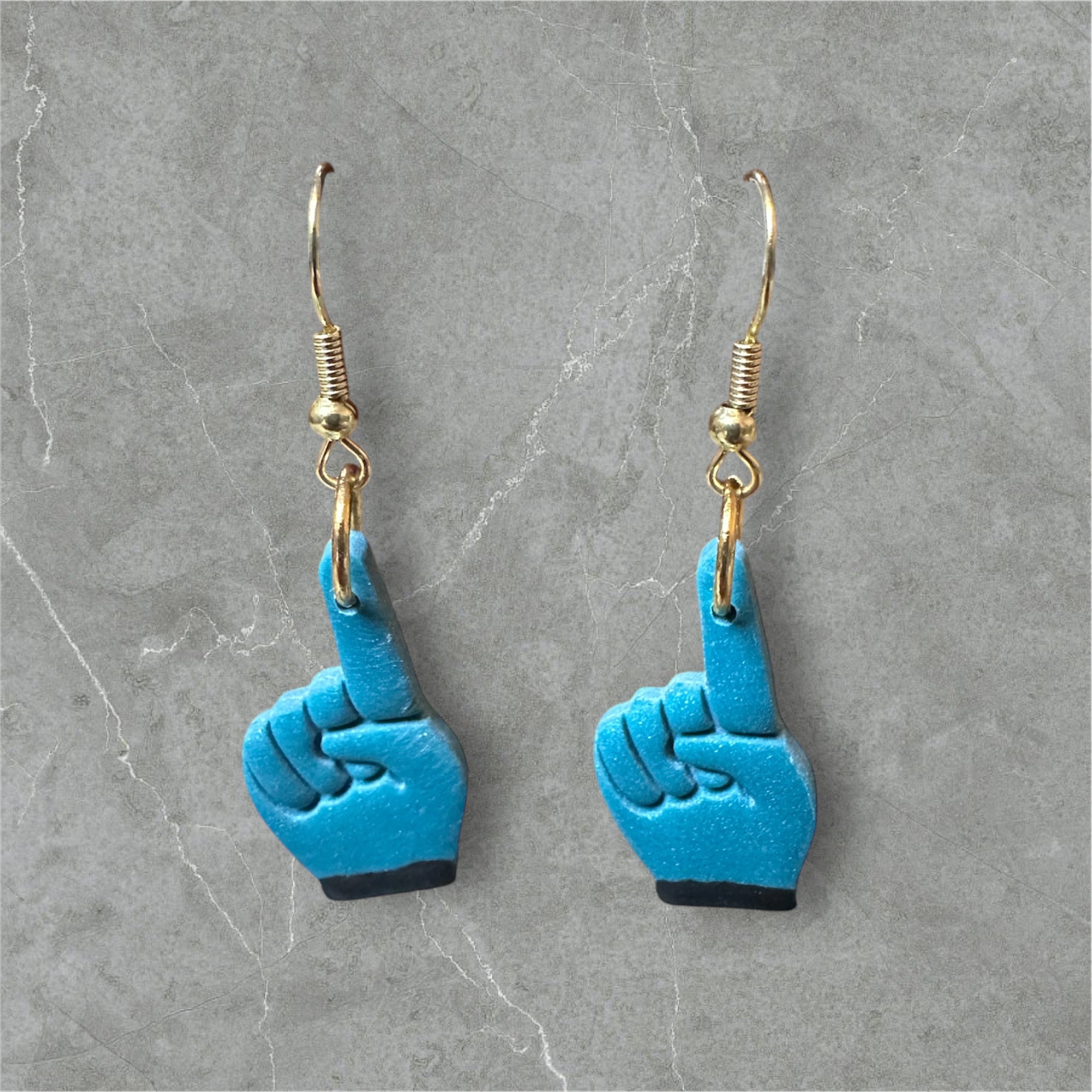 Foam Fingers - Polymer Clay Earrings