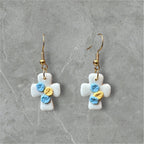Floral Crosses - Polymer Clay Earrings