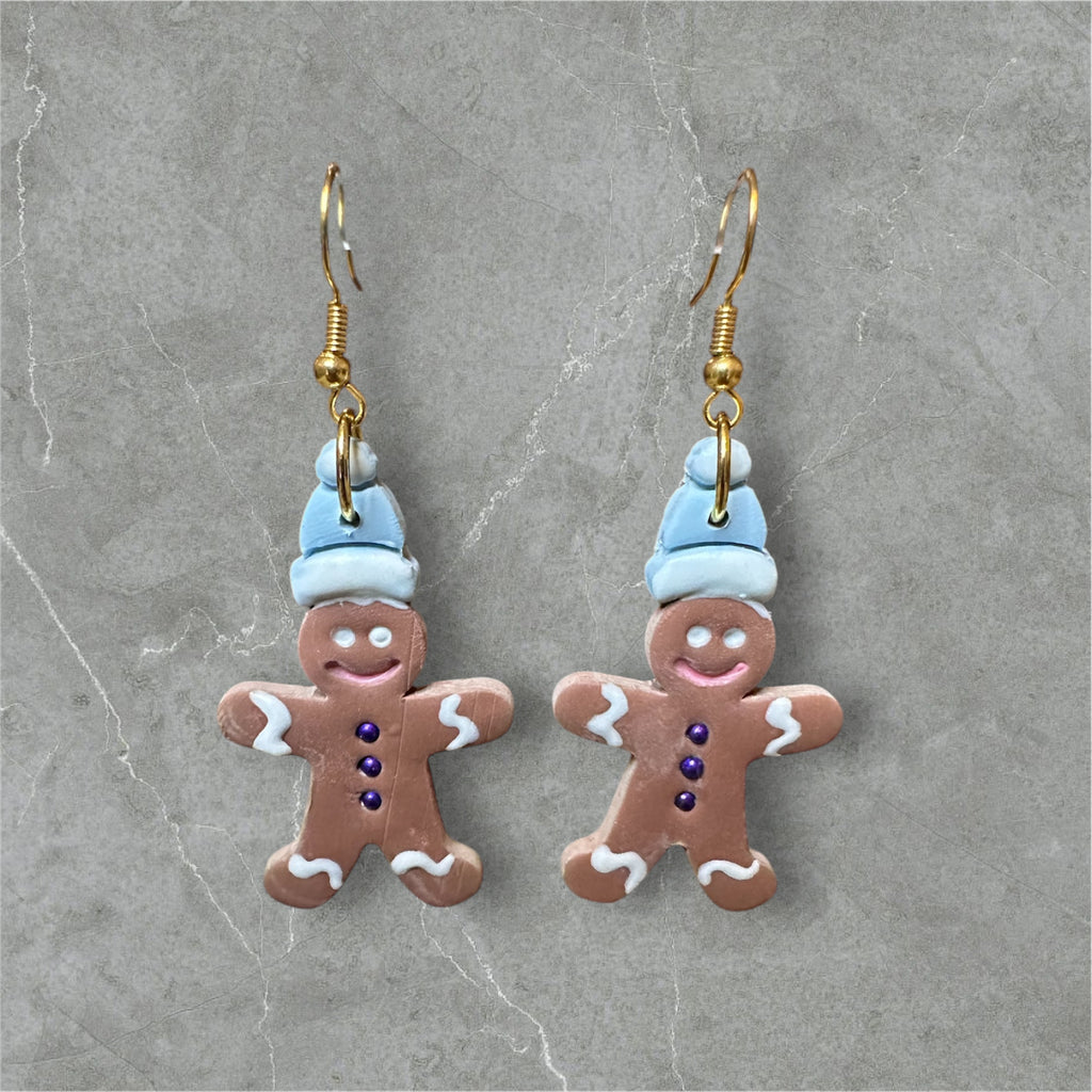 Gingerbread Men - Polymer Clay Earrings
