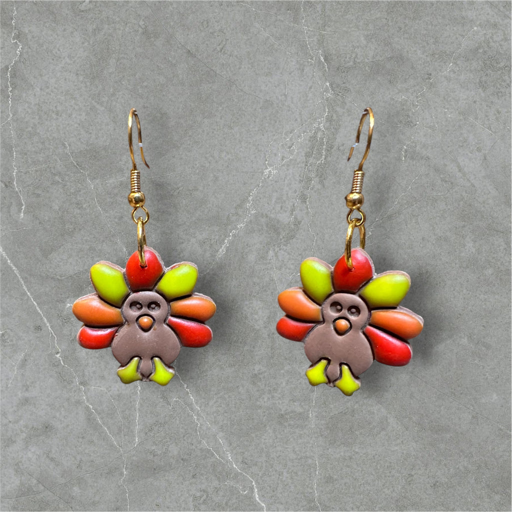 Turkey Trot - Polymer Clay Earrings
