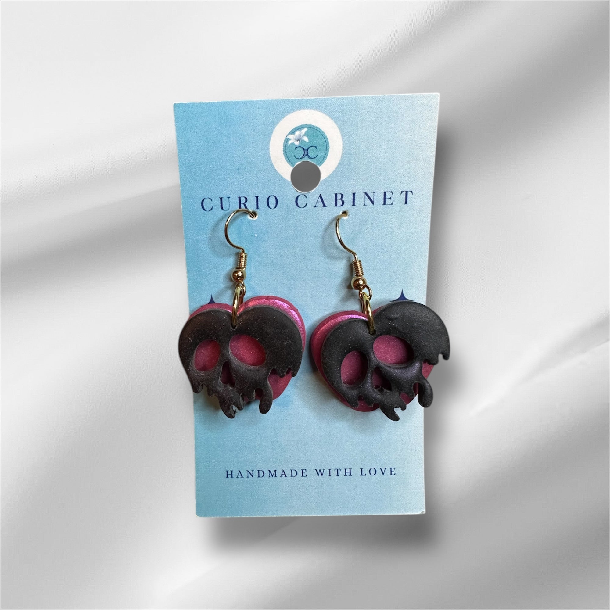 Poisoned Apple Skulls - Polymer Clay Earrings