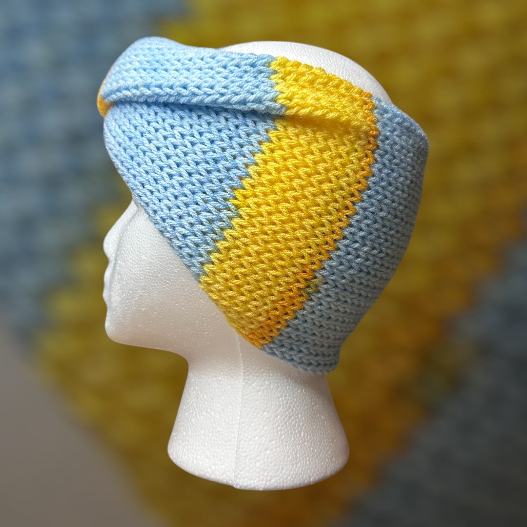 Striped Twisted Knit Ear Warmer