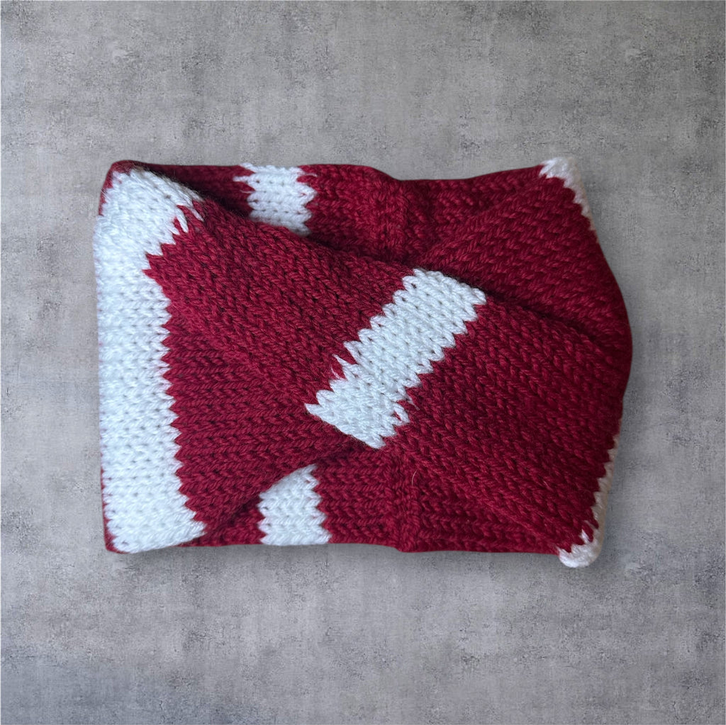 Striped Twisted Knit Ear Warmer