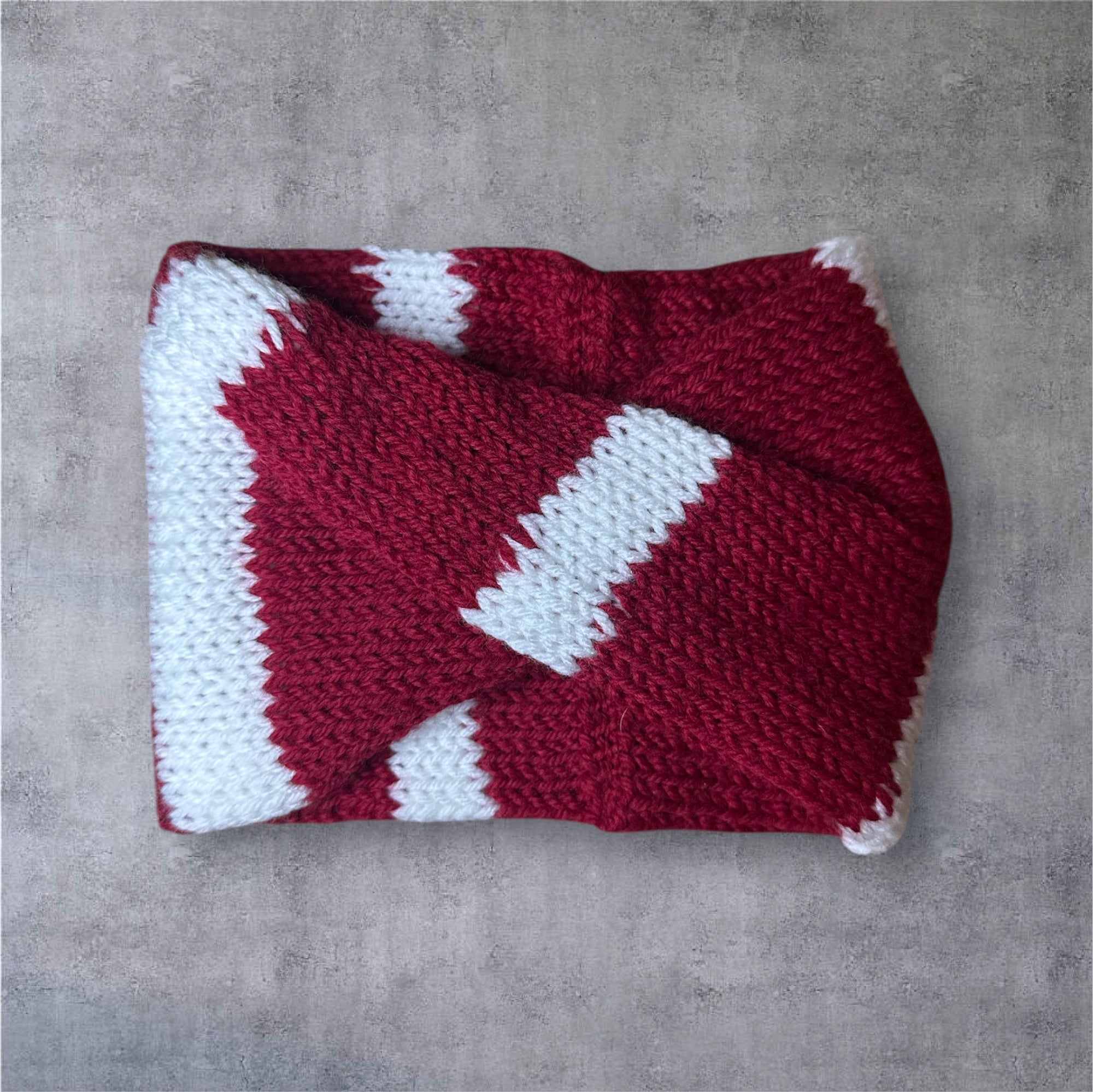 Striped Twisted Knit Ear Warmer