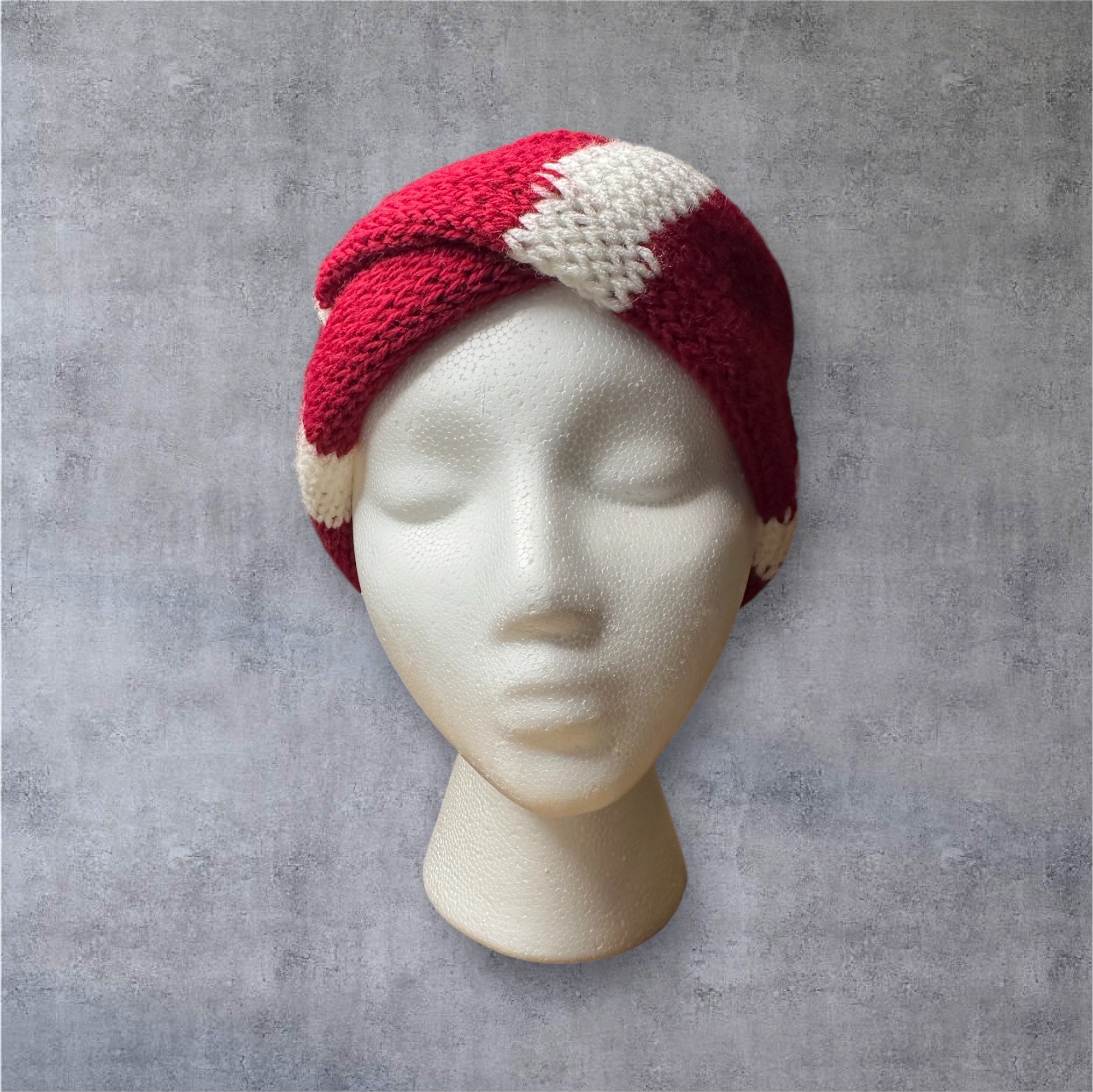 Striped Twisted Knit Ear Warmer