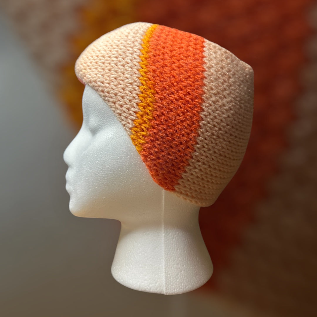 Striped Twisted Knit Ear Warmer