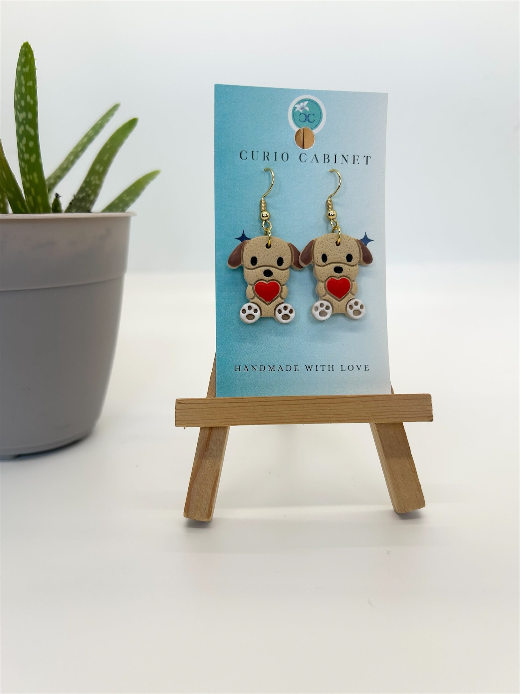 Puppy Love - Polymer Clay Earrings