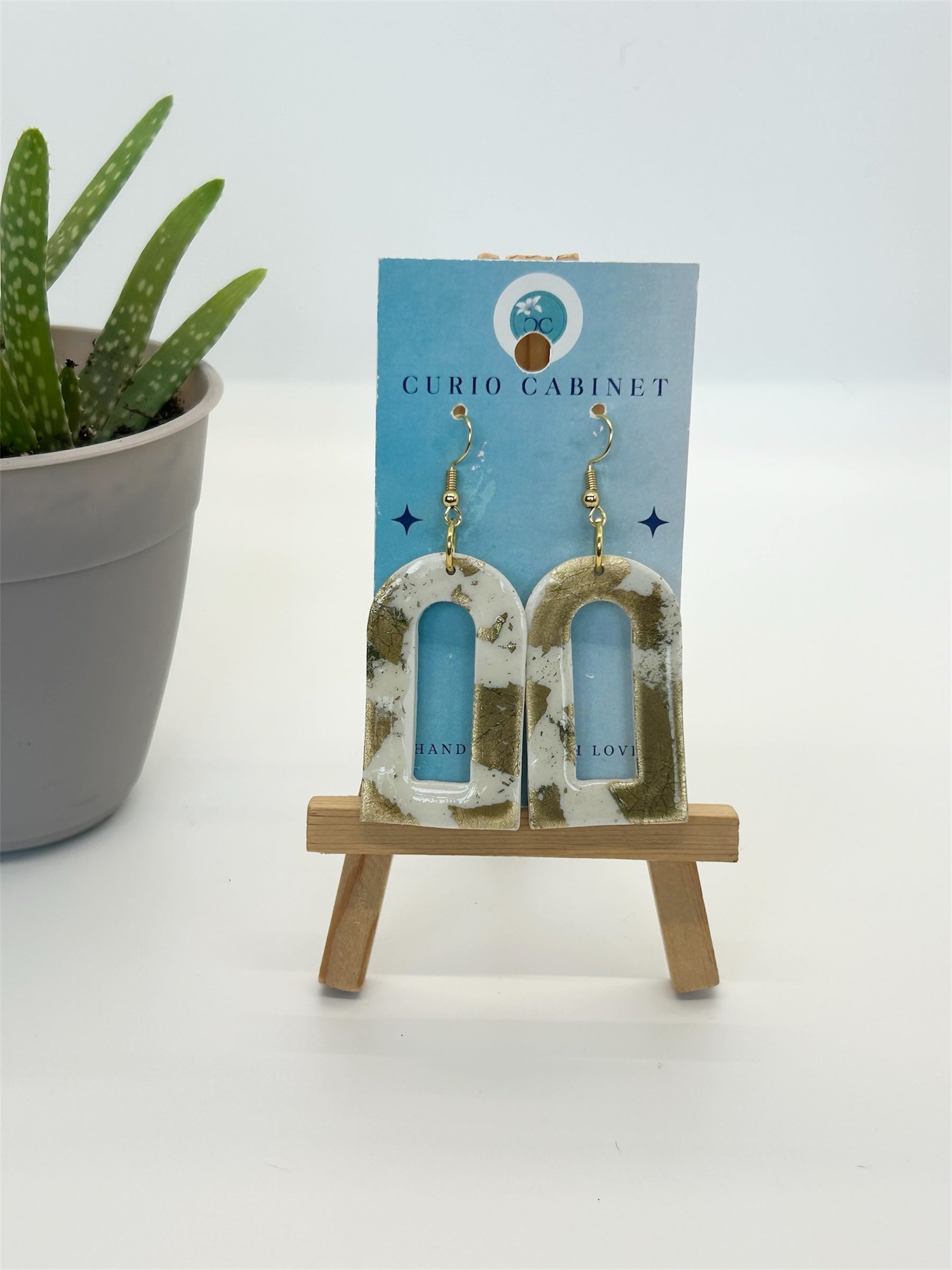 Gilded Golden Arches - Polymer Clay Earrings